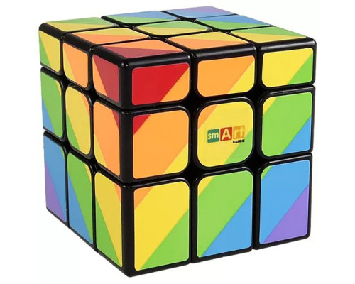Головоломка Кубик Рубіка Райдужний 3х3 Чорний Smart Cube SC361