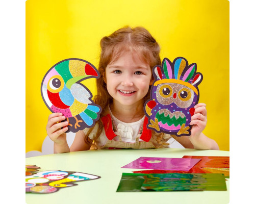 Набір для творчості "Foil craft Birds" VT4433-12, 18 аркушів фольги