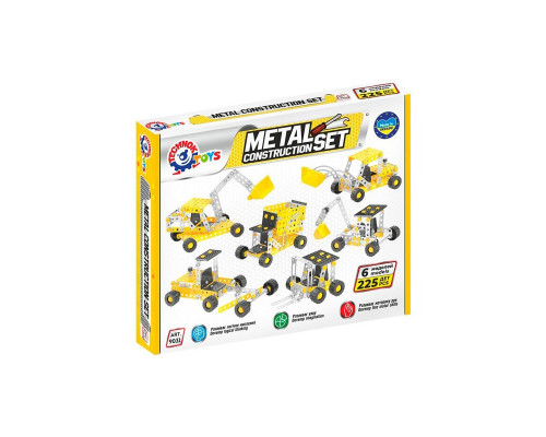 Дитячий металевий конструктор "Будівельний транспорт" 9031TXK 225 деталей