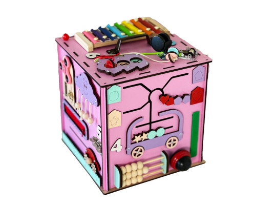 Розвиваюча іграшка Бізікуб TG145644630, 30х30х30 см Рожевий