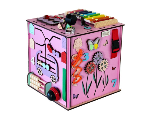 Розвиваюча іграшка Бізікуб TG145644630, 30х30х30 см Рожевий
