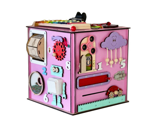 Розвиваюча іграшка Бізікуб TG145644630, 30х30х30 см Рожевий