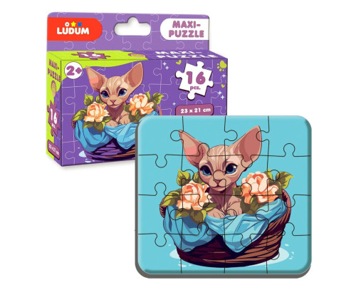 Пазл дитячий максі "Котик 2" ME5032-03, 16 великих елементів