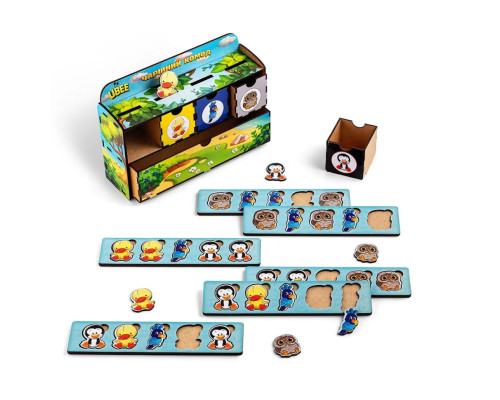 Деревянная настольная игра "Птицы" Ubumblebees (ПСД167) PSD167 сортер-комодик