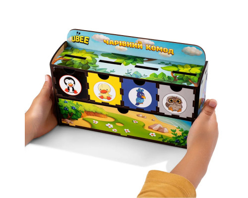 Деревянная настольная игра "Птицы" Ubumblebees (ПСД167) PSD167 сортер-комодик