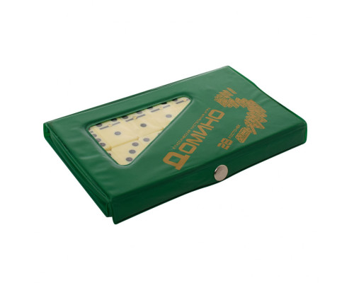 Настольная игра Домино M 0003 в пенале Зелёный