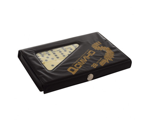Настольная игра Домино M 0003 в пенале Черный