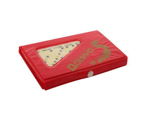 Настольная игра Домино M 0003 в пенале Красный