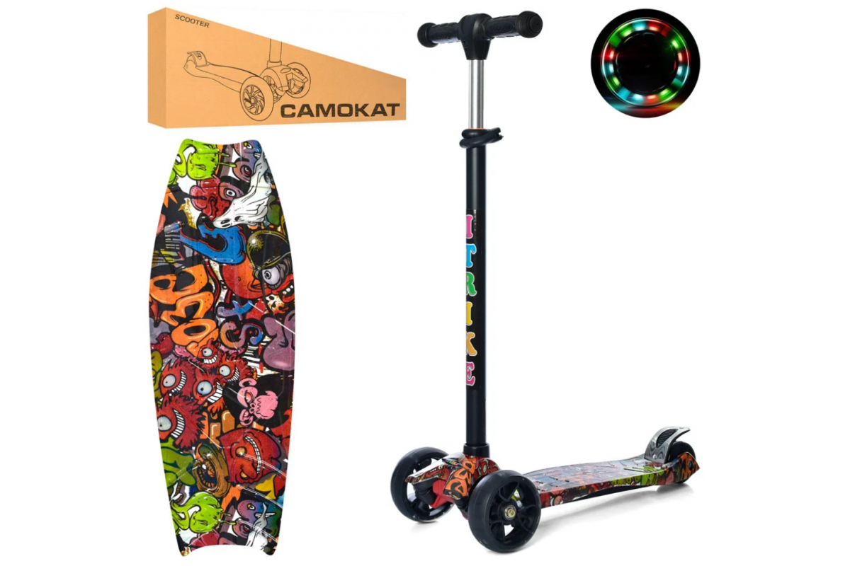 Самокат дитячий MAXI iTrike JR 3-060-22-WP6 триколісний