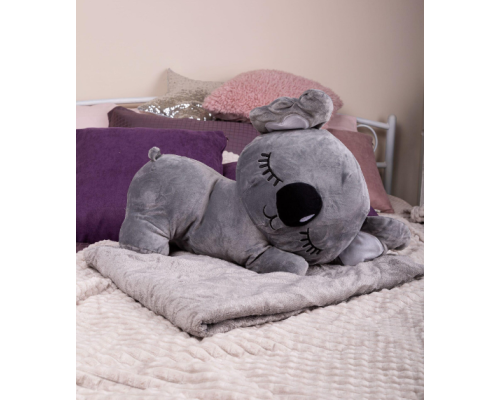Дитяча м'яка іграшка "Коала" L1129(Grey) іграшка з пледом, розмір 50 см