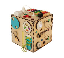 Розвиваюча іграшка Бізікуб Temple Group TG200126 30х30х30см Натуральний