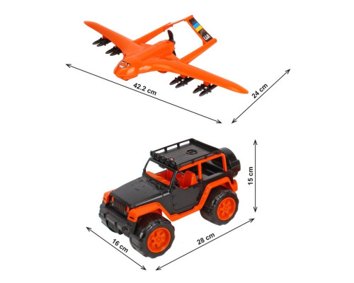 Игровой набор транспорта "Внедорожник и Беспилотник" 0853TXK