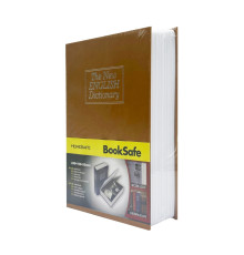 Сейф-книга с ключом для хранения KBS-802(Brown) средняя, ​​24х15,5х5,5 см
