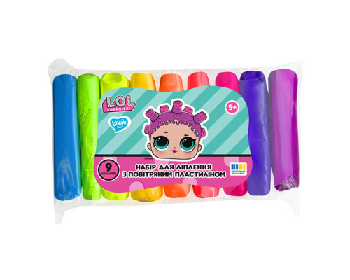 Набір для ліплення з повітряним пластиліном L.O.L. Surprise! LOL70193, 9 кольорів неон