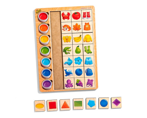 Деревянный пазл-вкладыш "Ассоциации цвета" (ПСД268) PSD268