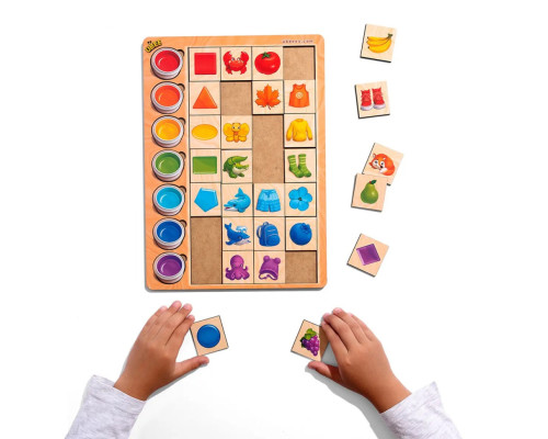 Деревянный пазл-вкладыш "Ассоциации цвета" (ПСД268) PSD268