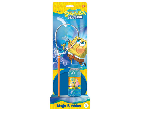 Мыльные пузыри "Mega Bubbles с тарелкой SpongeBob" 200636 объем 450 мл