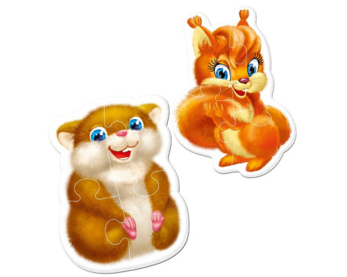 Дитячі магнітні пазли "Пухнастики" VT3208-18, 8 елементів