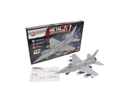 Дитячий металевий конструктор "Винищувач F16" 9598TXK 430 деталей