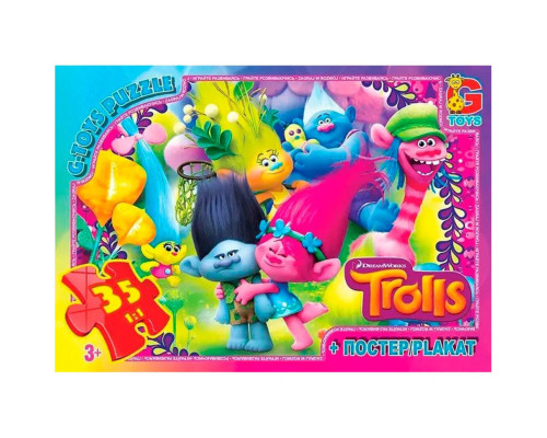 Пазли дитячі "Тролі" TR0075, 35 елементів