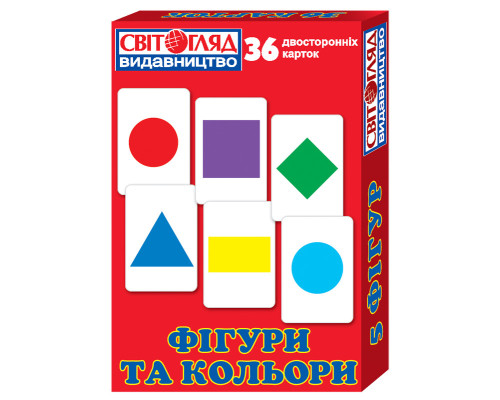 Учебный материал "Фигуры и цвета" 13106049 на укр. языке