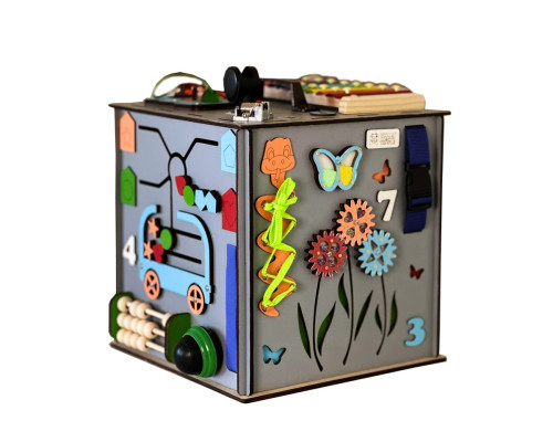 Розвиваюча іграшка Бізікуб TG3461117500, 30х30х30 см Сірий