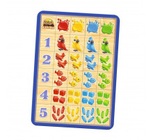 Дерев'яний пазл-сортер "Порівняй та підбери" Ubumblebees (ПСФ108) PSF108 колір та рахунок