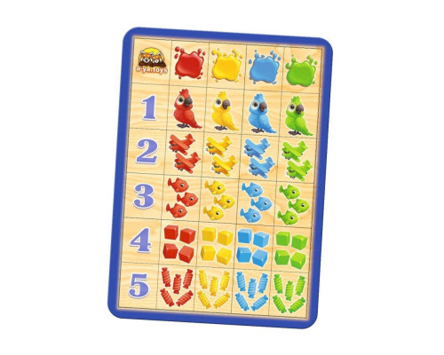 Деревянный пазл-сортер "Сравни и подбери" Ubumblebees (ПСФ108) PSF108 цвет и счет