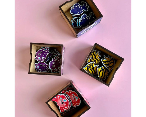 Деревянная настольная игра "Морские жители-1" Ubumblebees (ПСД003) PSD003 сортер-комодик