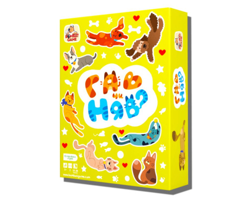 Семейная настольная игра "Гав или Мяу" 800477 для 2 игроков