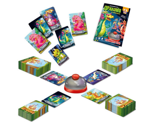 Настольная игра "Дракония" VT8010-12, 100 карточек, правила игры, 1 колокольчик