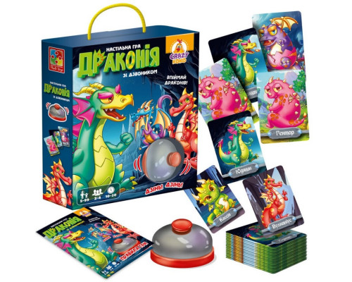 Настольная игра "Дракония" VT8010-12, 100 карточек, правила игры, 1 колокольчик
