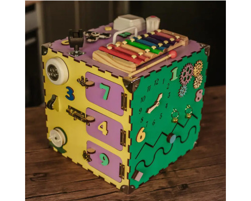 Розвиваюча іграшка Бізікуб Temple Group TG200123 30х30х30смРізнокольоровий