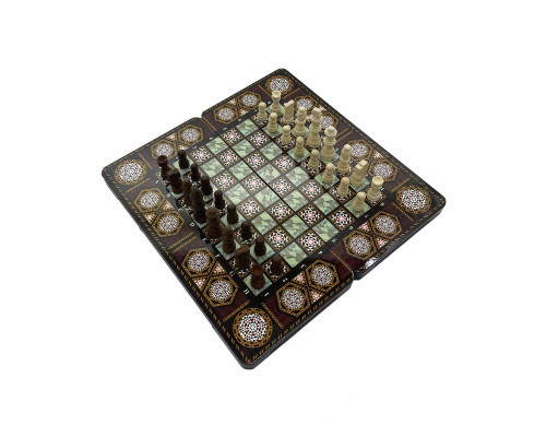 Набір настільних ігор "Шахи 3 в 1" Set3 NE-SP-SET-14 нарди, шашки, 40х40 см