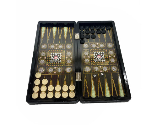 Набір настільних ігор "Шахи 3 в 1" Set3 NE-SP-SET-14 нарди, шашки, 40х40 см