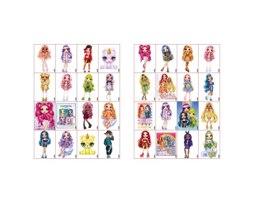 Розмальовка зі стікерами "The creative Rainbow 2" LCB30, 16 сторінок