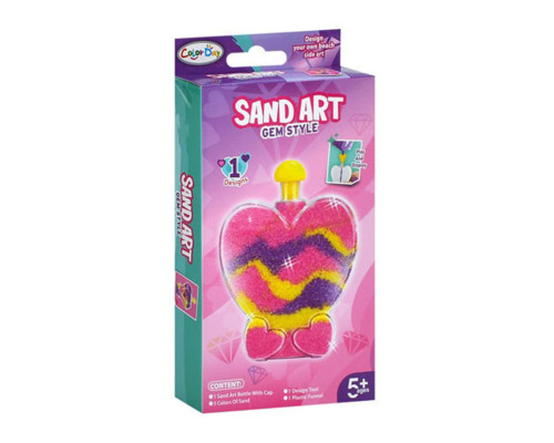 Набір для малювання піском "Серце" 8938-9-1 колба, 3 кольори