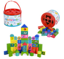 Дитяча дерев'яна іграшка "Містечко №1" Limo Toy MD 0938-1, 24 блоки