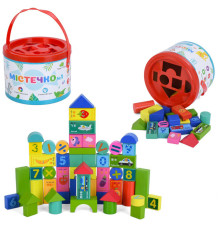 Детская деревянная игрушка "Городок №1" Limo Toy MD 0938-1, 24 блока