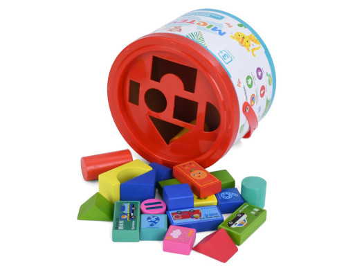 Детская деревянная игрушка "Городок №1" Limo Toy MD 0938-1, 24 блока