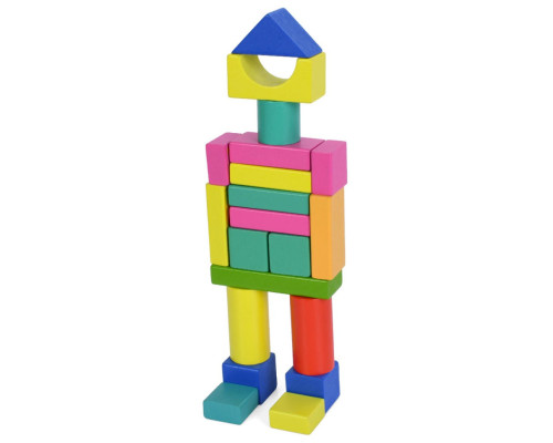 Детская деревянная игрушка "Городок №1" Limo Toy MD 0938-1, 24 блока