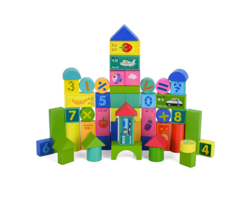 Детская деревянная игрушка "Городок №1" Limo Toy MD 0938-1, 24 блока