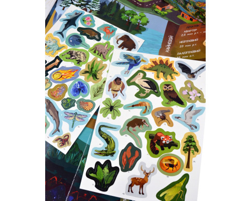 Игра с многоразовыми наклейками "Жизнь на земле" Умняшка KP-009