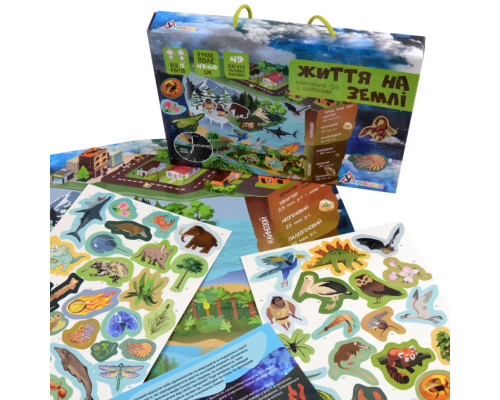 Игра с многоразовыми наклейками "Жизнь на земле" Умняшка KP-009