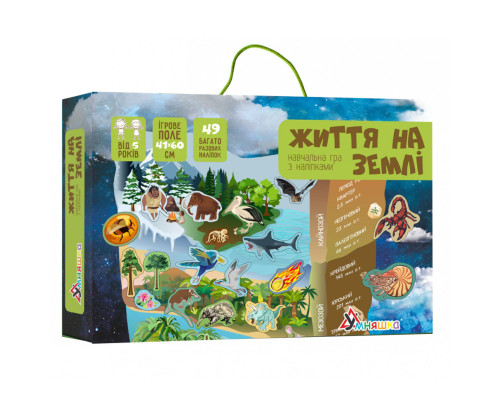 Игра с многоразовыми наклейками "Жизнь на земле" Умняшка KP-009