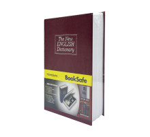 Сейф-книга с ключом для хранения KBS-802(Bordo) средняя, ​​24х15,5х5,5 см