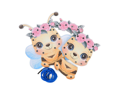 Деревянная игрушка-шнуровка "Пчелка" MD 0769(Bee) от 3 лет