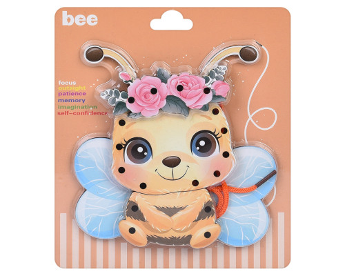 Деревянная игрушка-шнуровка "Пчелка" MD 0769(Bee) от 3 лет
