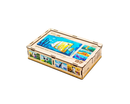 Детский деревянный пазл Морские жители 4 в 1 Puz-57896, 80 элементов