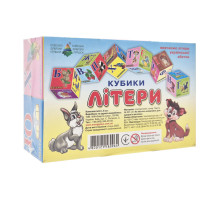 Розвиваючий набір кубиків "Літера" 80964, 6 кубиків